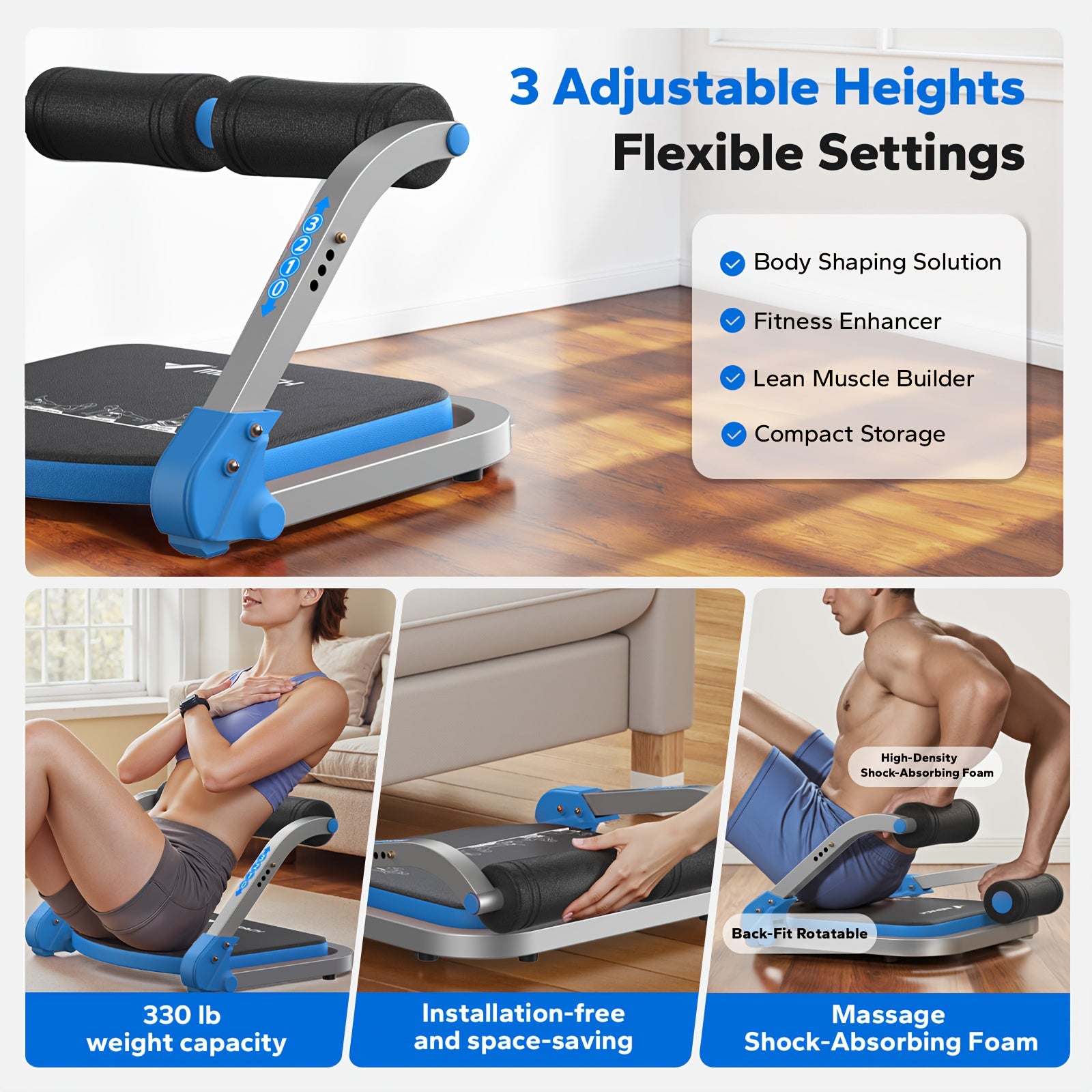 MERACH Multifunctional Abdominal Trainer for Core & Waist Slimming