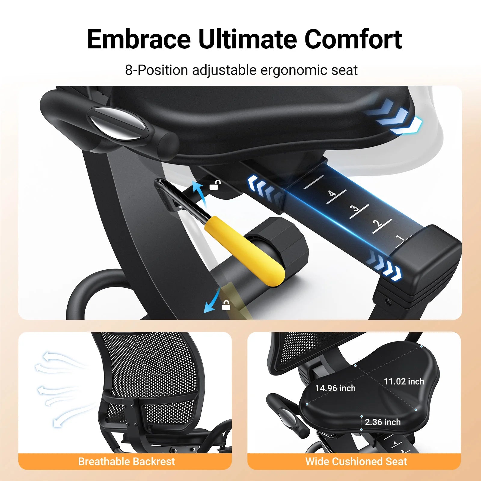 MERACH Recumbent Exercise Bike – High-End Home & Light Commercial Use