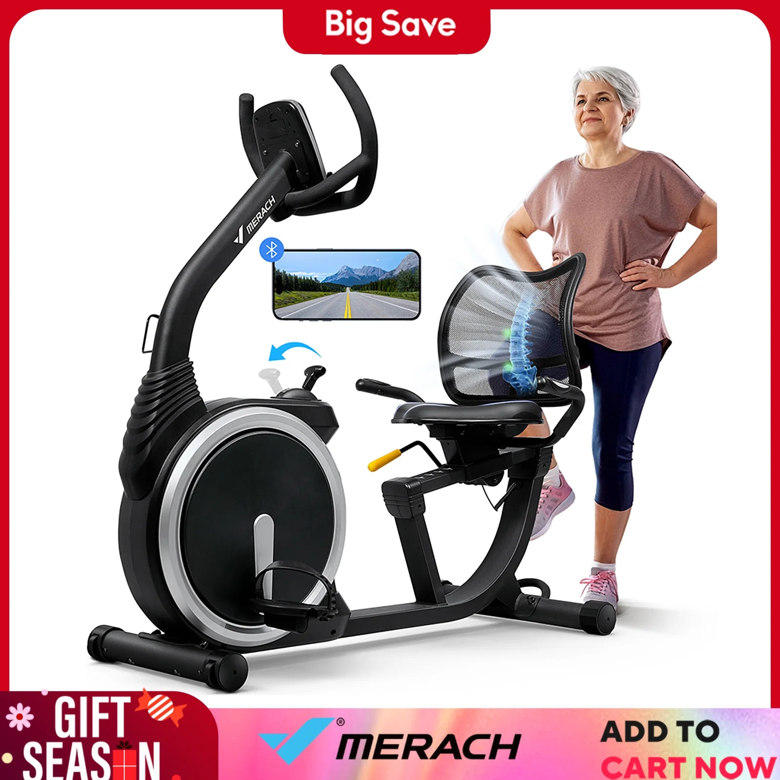 MERACH Recumbent Exercise Bike – High-End Home & Light Commercial Use