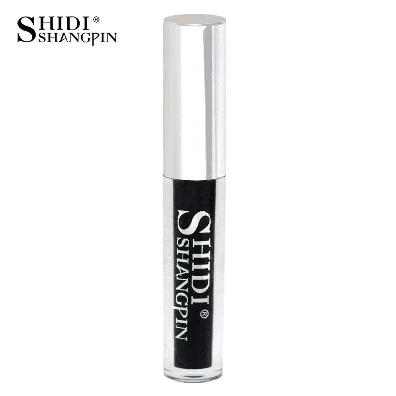 Black liquid glitter eyeshadow with silver cap from Shidi Shangpin