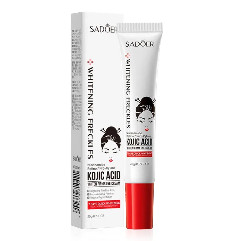 SADOER Kojic Acid Retinol Eye Cream for brightening, firming, and reducing dark circles and puffiness