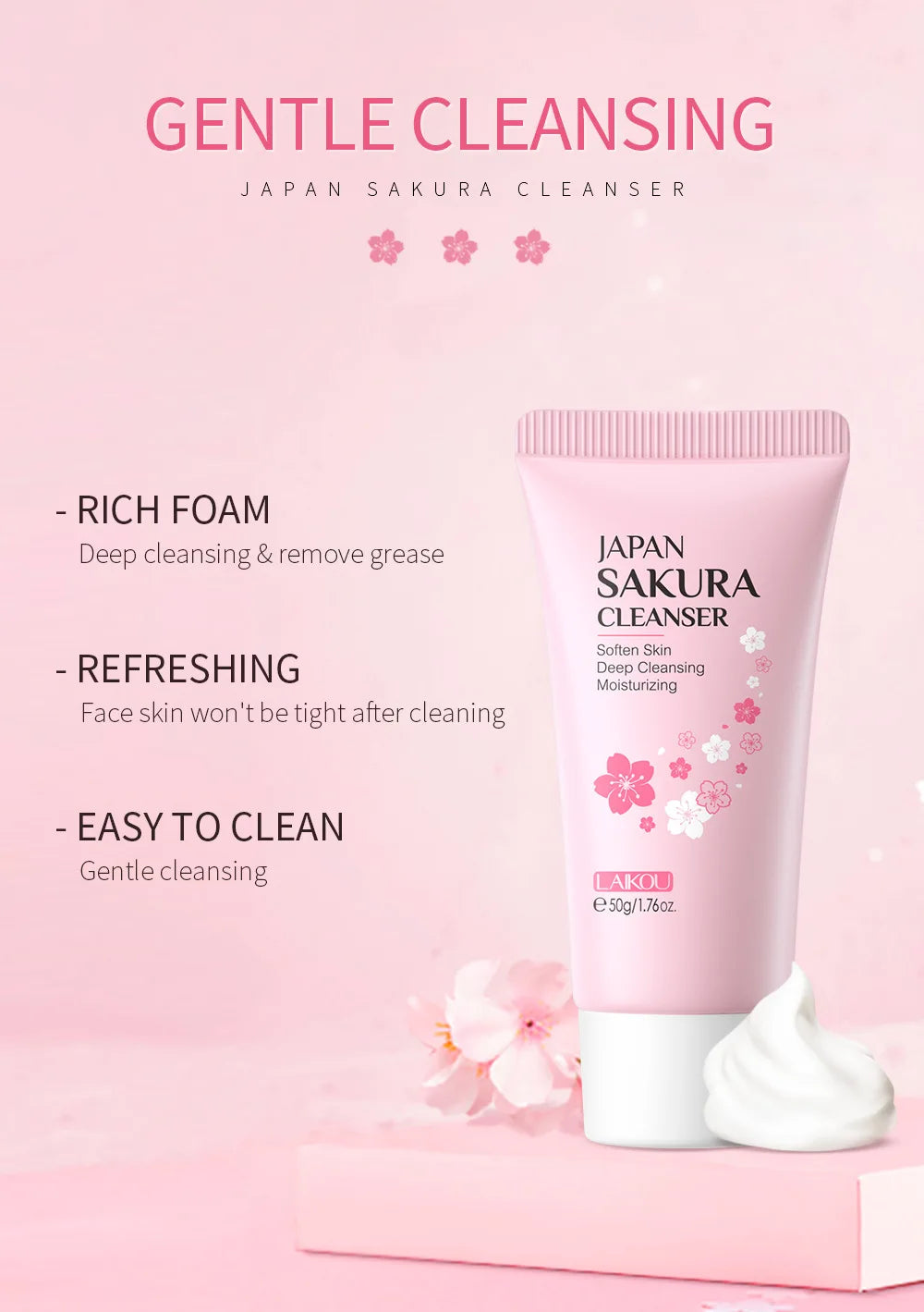 LAIKOU Facial Foaming Cleanser β Deep Cleansing & Oil Control