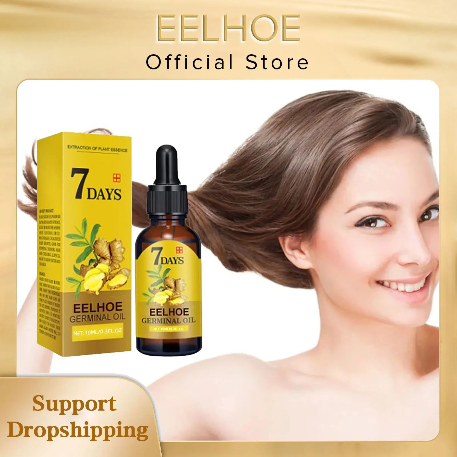 EELHOE Ginger Hair Growth Oil with ginger extract for stimulating hair growth and reducing hair loss