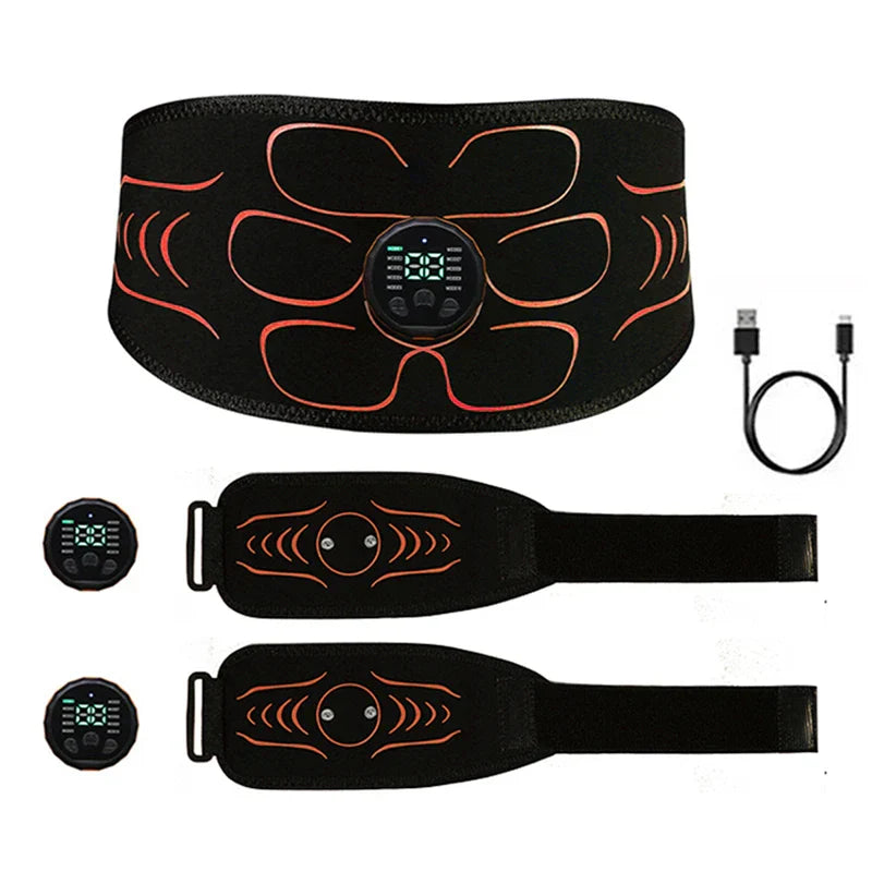 Smart Abdominal Massager and Muscle Toner Belt with EMS technology for full body sculpting and USB rechargeable design