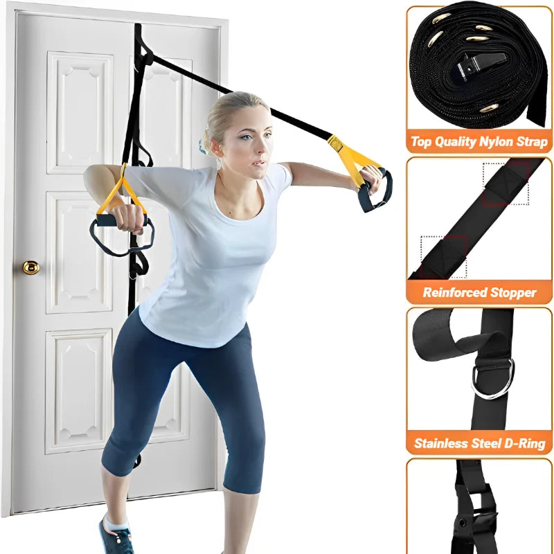 Door Anchor Strap for Resistance Bands – No Punch Home Fitness
