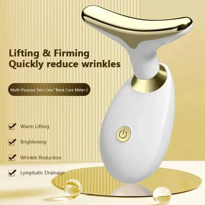 Neck Lifting Beauty Device for anti-aging, wrinkle reduction, and firming with warm lifting and brightening features