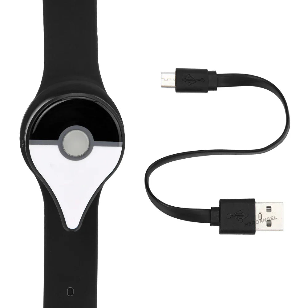 Auto Catch Powermon Go Plus smart Bluetooth wristband with USB charging cable for hands-free Pokémon GO gaming