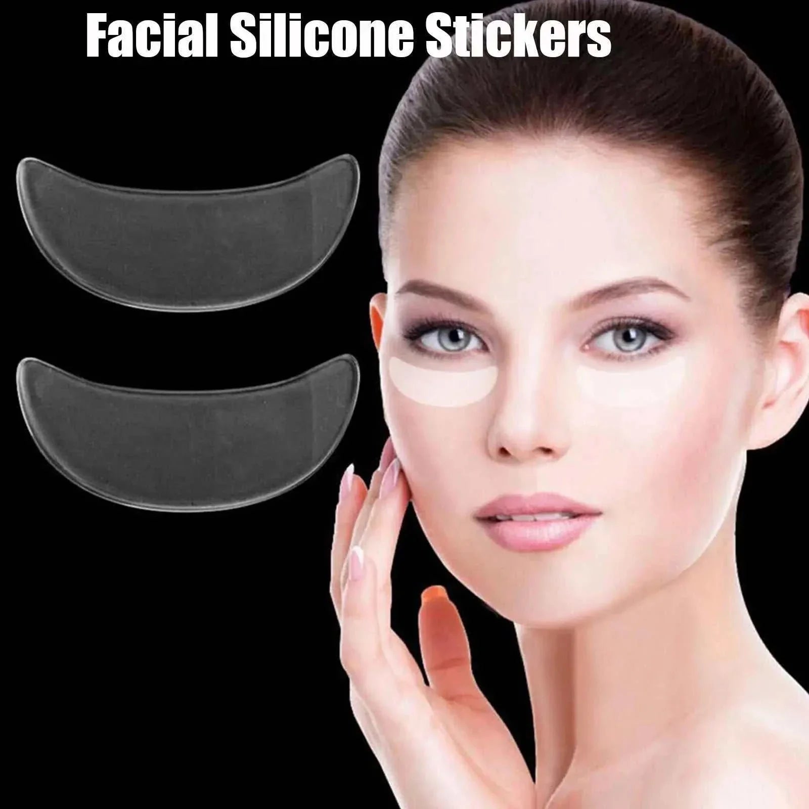 Reusable anti-wrinkle forehead patch made of soft medical-grade silicone for smoothing and rejuvenating skin
