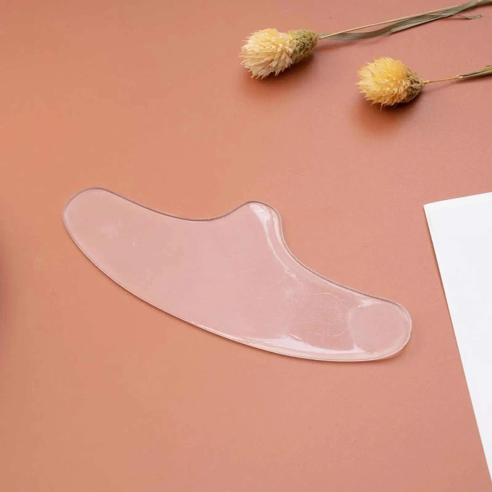 Reusable anti-wrinkle forehead patch made of soft medical-grade silicone for smoothing fine lines and wrinkles