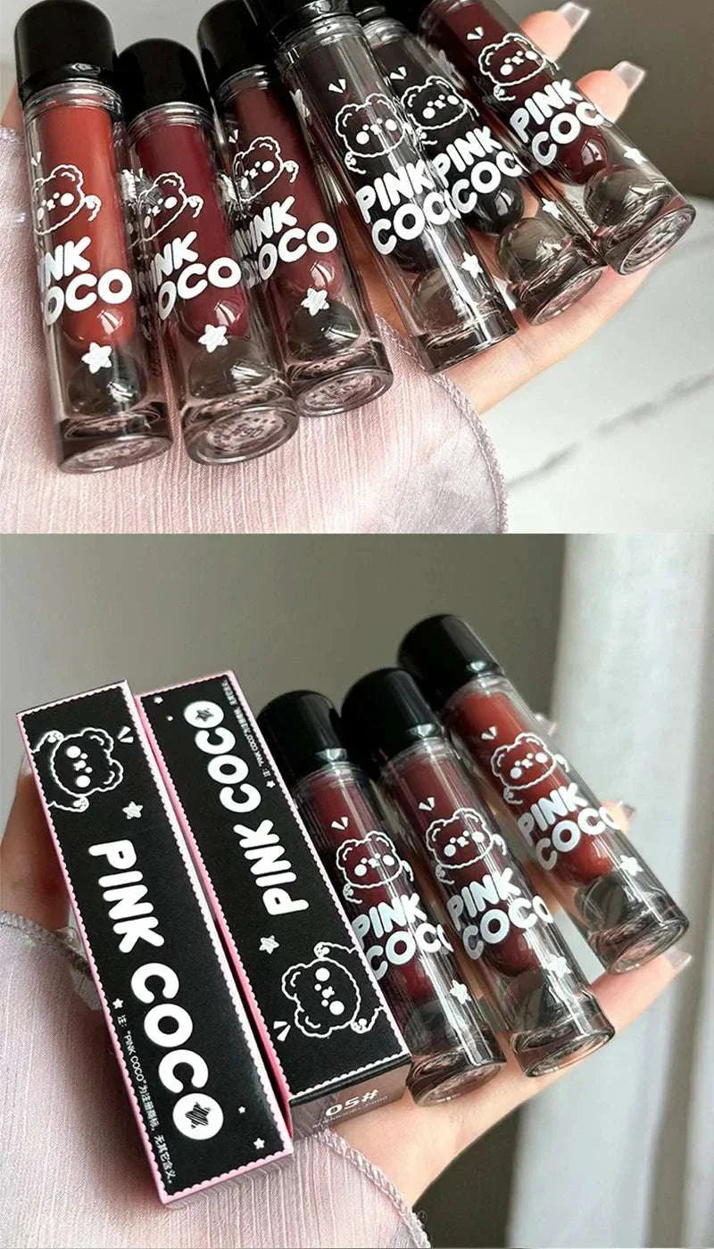 PINKCOCO Bear Doodle Mirror Lip Glaze