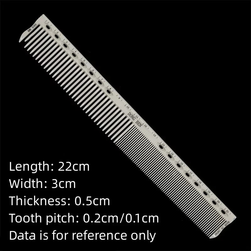 Professional hair cutting comb with sparse teeth, ergonomic grip, heat-resistant, ideal for precise long hair styling and cutting.
