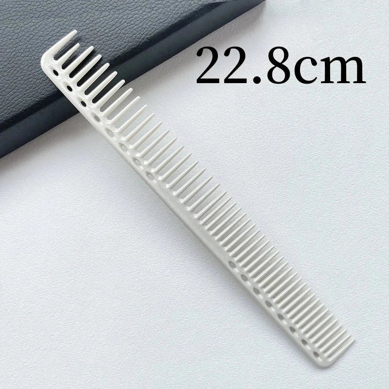 22.8cm white professional haircut comb with precision teeth and ergonomic grip for salon use