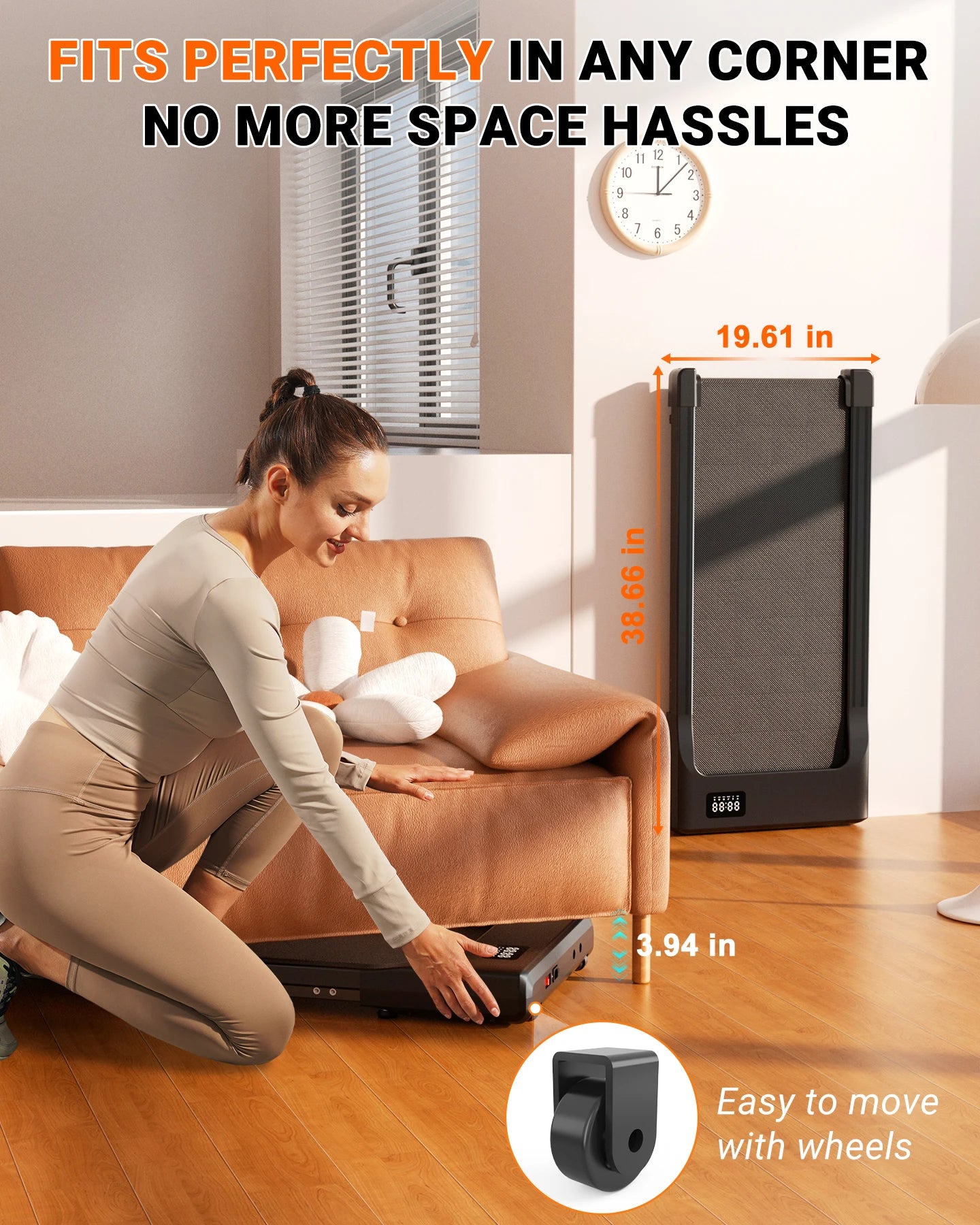 2 in 1 Walking Pad Under Desk Treadmill – Portable Home & Office Fitness