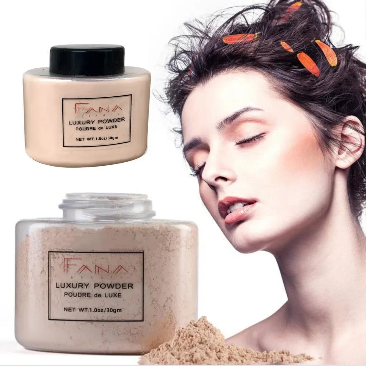 color luxury banana powder loose setting makeup powder for flawless matte finish and oil control