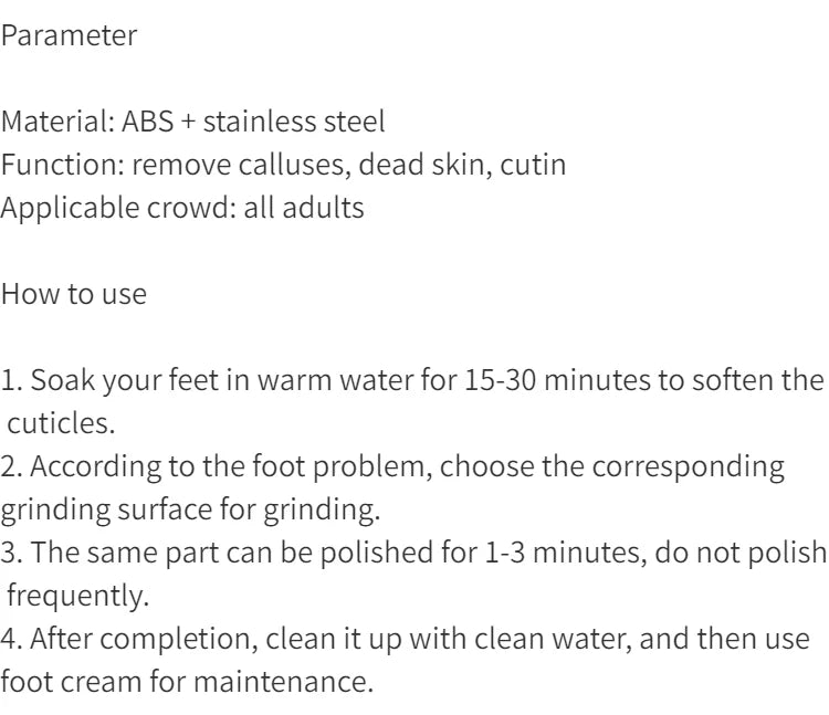 High-Quality 304 Stainless Steel Foot File – Double-Sided Callus Remover