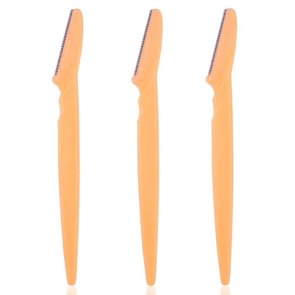 3-piece eyebrow trimmer and face shaver set with safe stainless steel blades for gentle hair removal and precise grooming