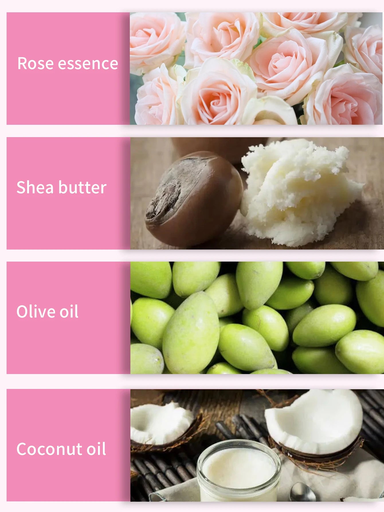 Pink rose shampoo soap, essential oil, handmade soap