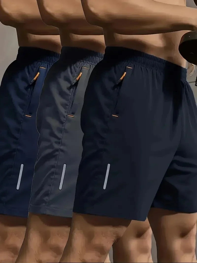 Men’s breathable sports shorts with elastic waistband and quick-dry fabric for summer comfort