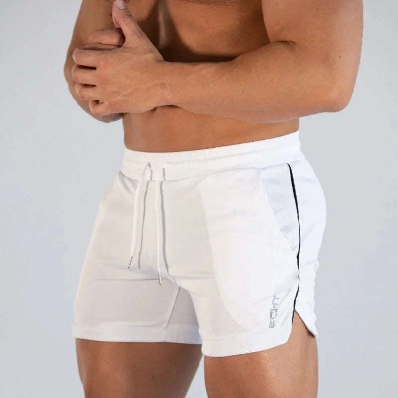 2026 New Men's Gym Training Shorts, Sports and Leisure Fitness Mesh Beach Shorts, Quick Drying Breathable Men's Shorts
