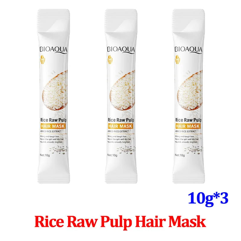 Magical Keratin Hair Mask with rice extract for 5-second repair of dry, frizzy, and damaged hair.