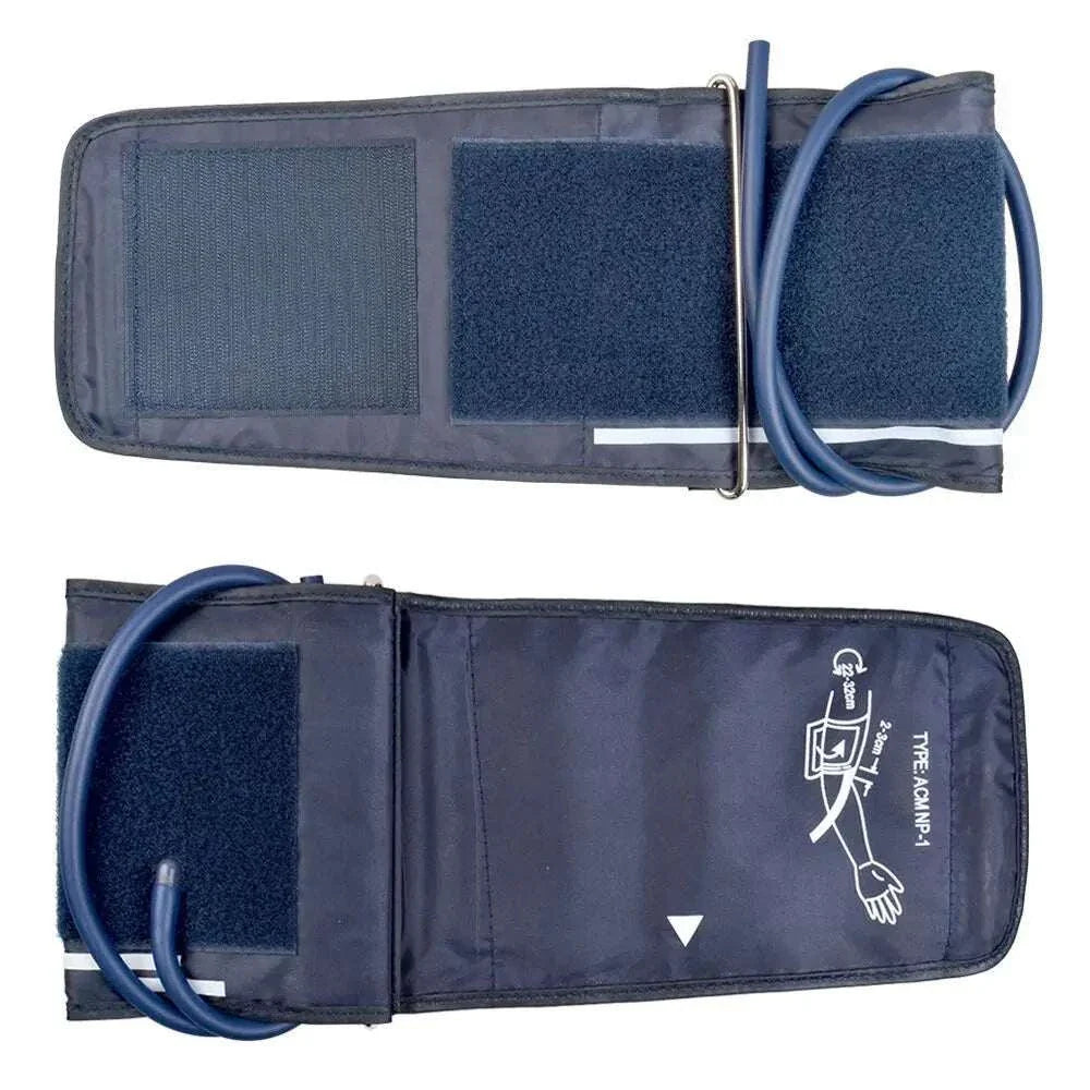 Replacement arm cuff for digital blood pressure monitors with hook-and-loop closure, available in 22cm, 32cm, and 42cm sizes.