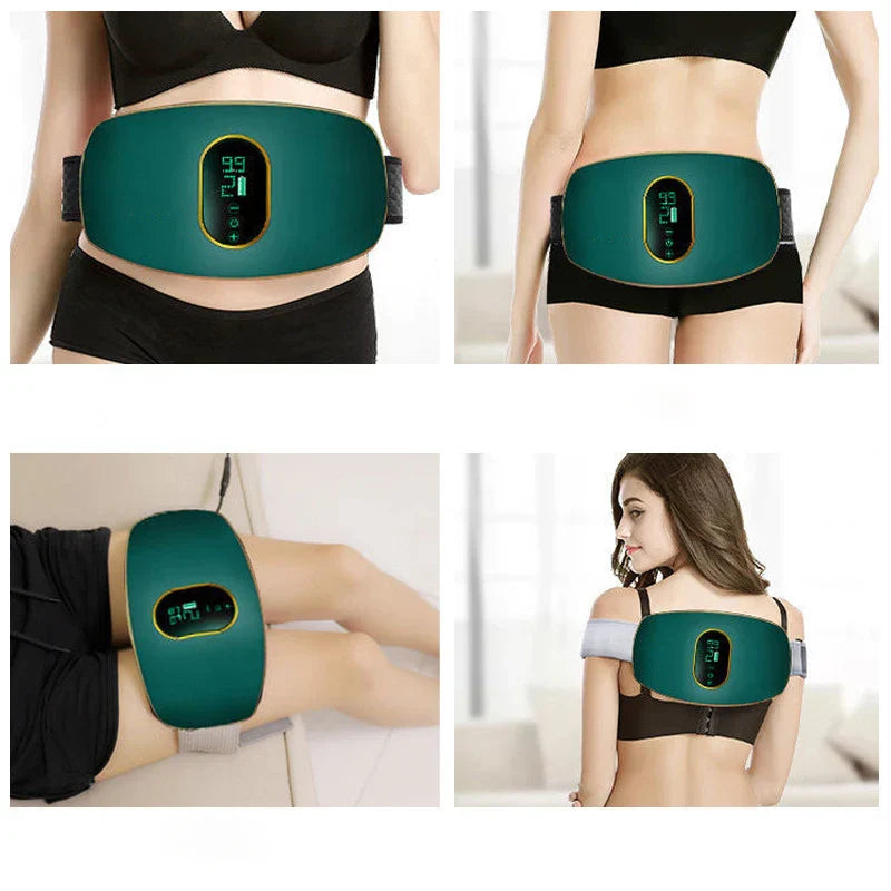Waist belt waist fitness massager with vibration and heating for fat burning and body contouring