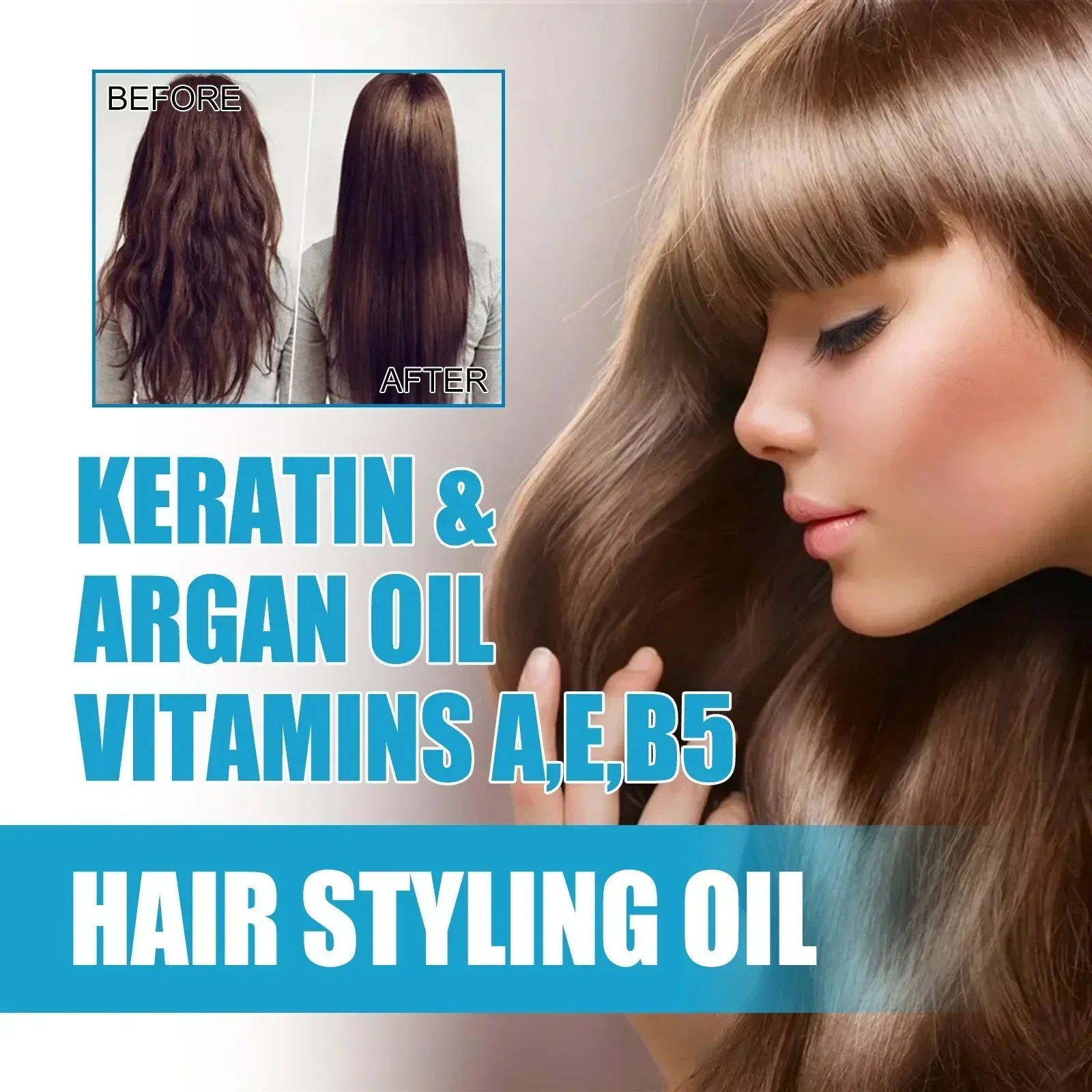 Magic Hair Vitamin Capsules with keratin and argan oil for smooth, shiny, frizz-free hair restoration.