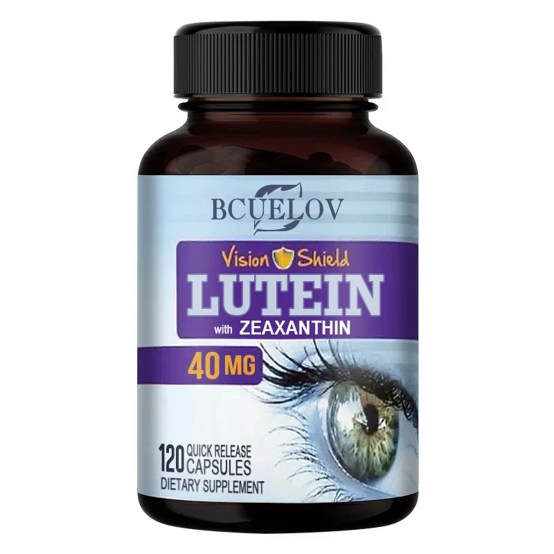 Bcuelov High Potency Lutein Capsules 40mg dietary supplement with zeaxanthin for eye health and blue light protection