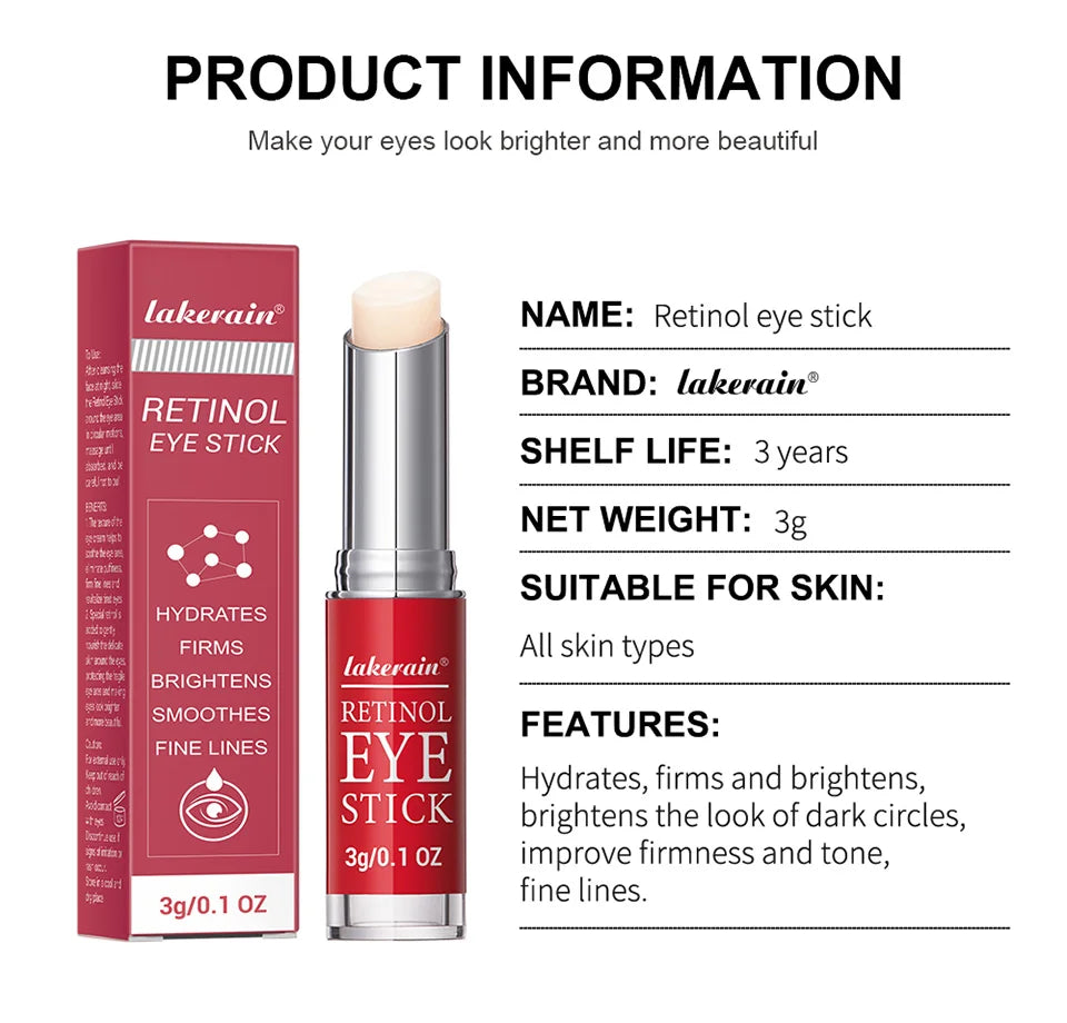 Retinol Eye Cream Stick ā Lightens Dark Circles & Firms Skin Instantly