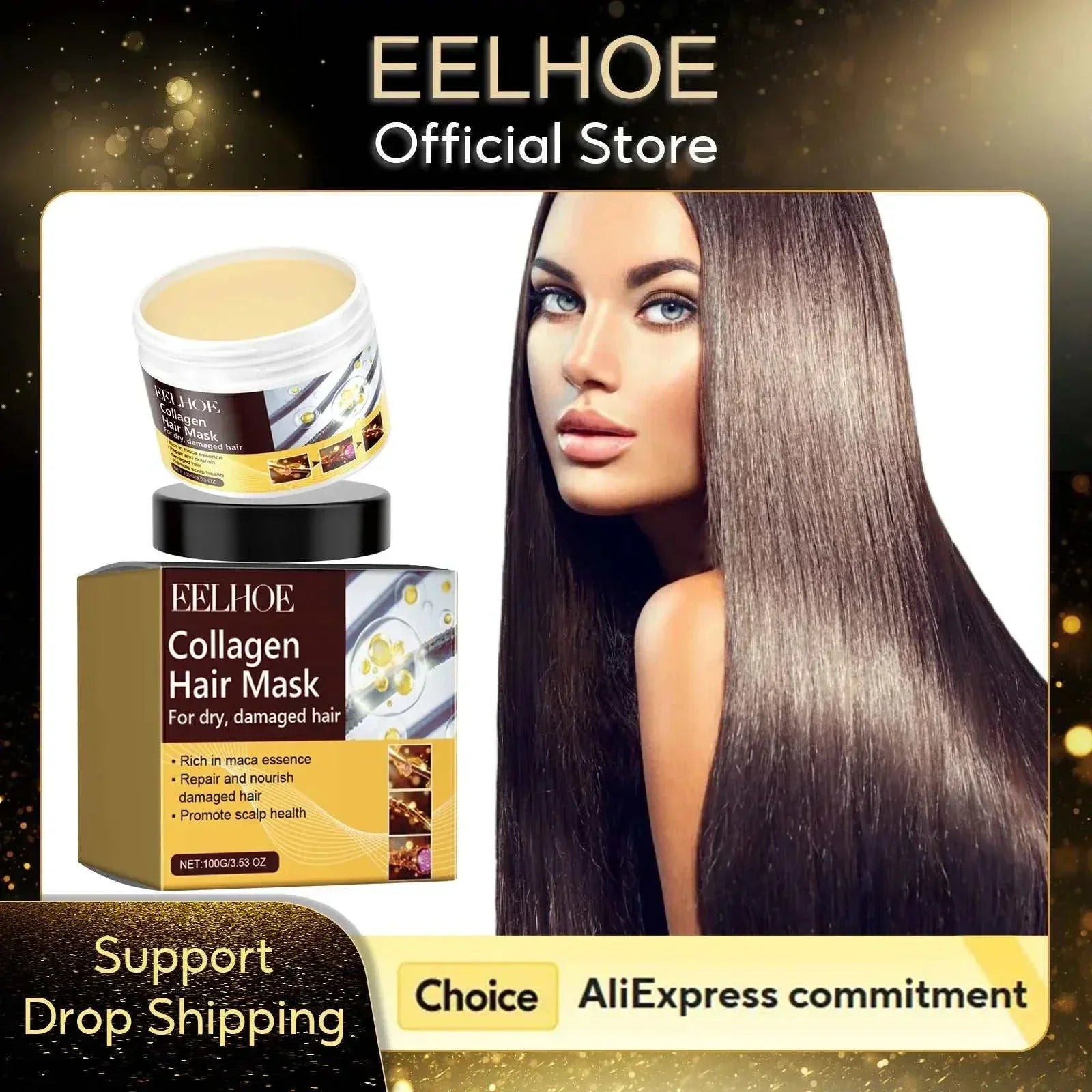 Deep Conditioning Hair Mask for intense hydration, repair, frizz control, and shine enhancement