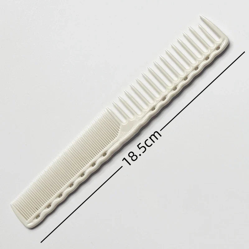 18.5cm professional haircut comb with ergonomic grip and anti-static resin design for precise styling and all hair types