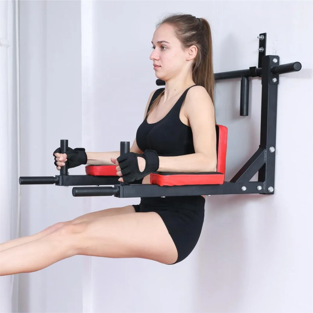 2026 Home Gym Wall Mounted Pull up Bar Chin up Bar Fitness Equipment Pull-up Bar Dip Station Suspension Frame