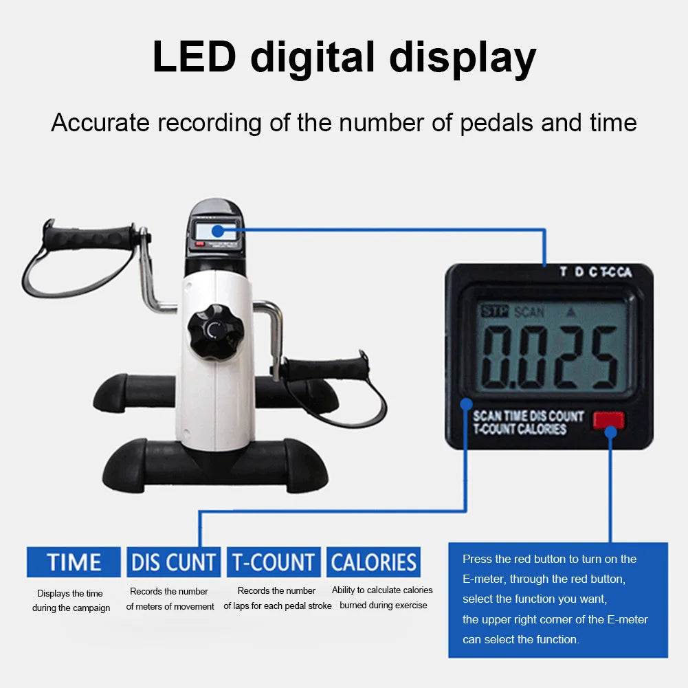 Mini Exercise Bike Arm & Leg Trainer – Portable Home Pedal Machine