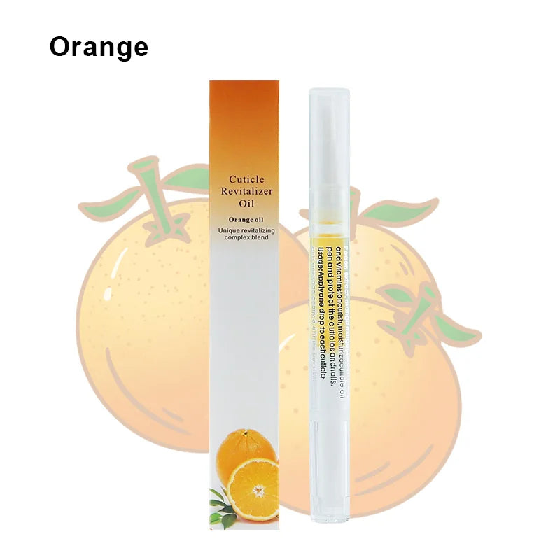 Orange scented cuticle revitalizer oil pen from 40PCS Cuticle Oil Pen Set for nourishing and repairing nails