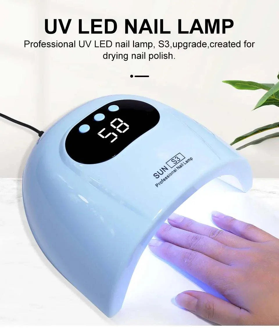 88W LED UV nail lamp with digital timer and motion sensor for fast gel polish drying
