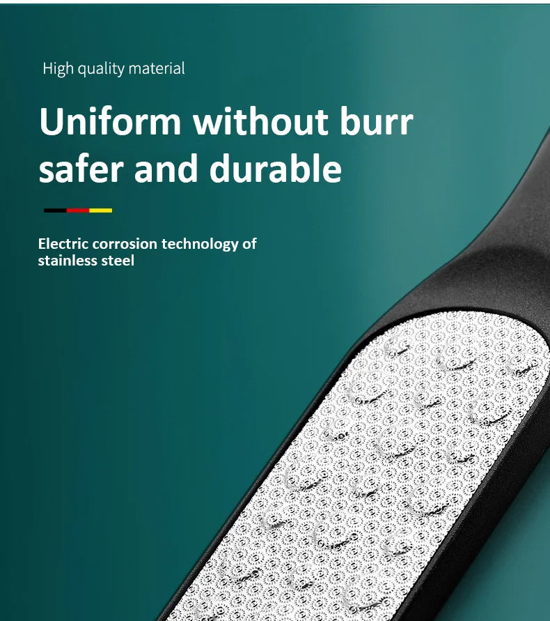 High-Quality 304 Stainless Steel Foot File – Double-Sided Callus Remover