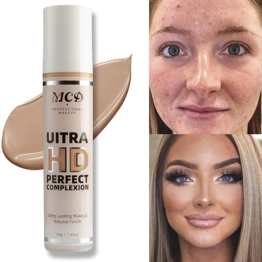 9 Shade Full Coverage Concealer Liquid Foundation