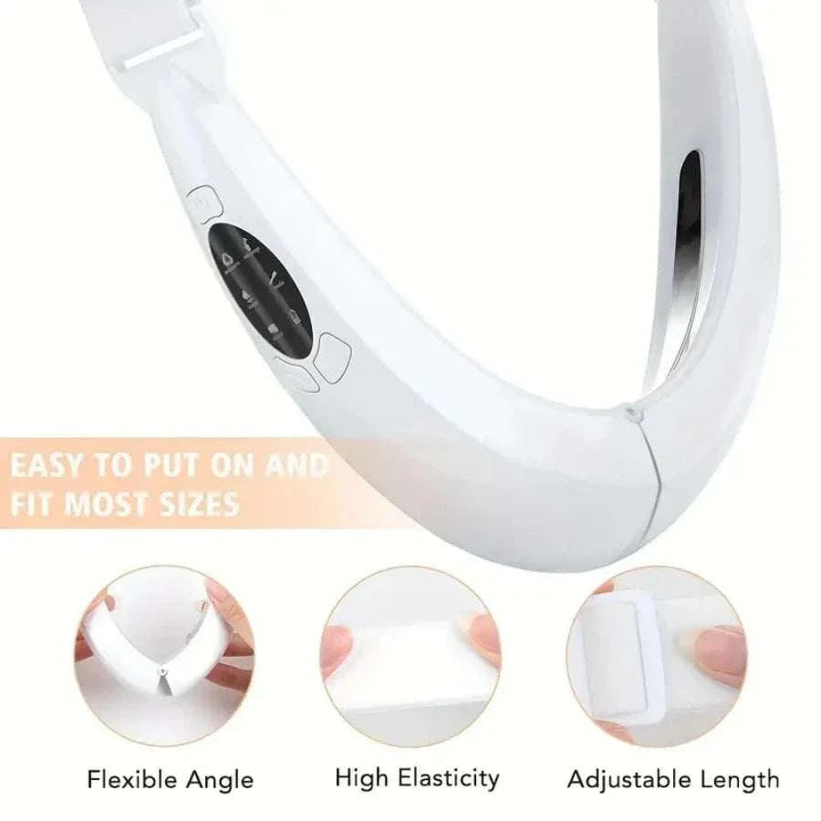 Rechargeable V Line Face Lift Massager with LED display, flexible, elastic, and adjustable design for facial contouring and skin firming.