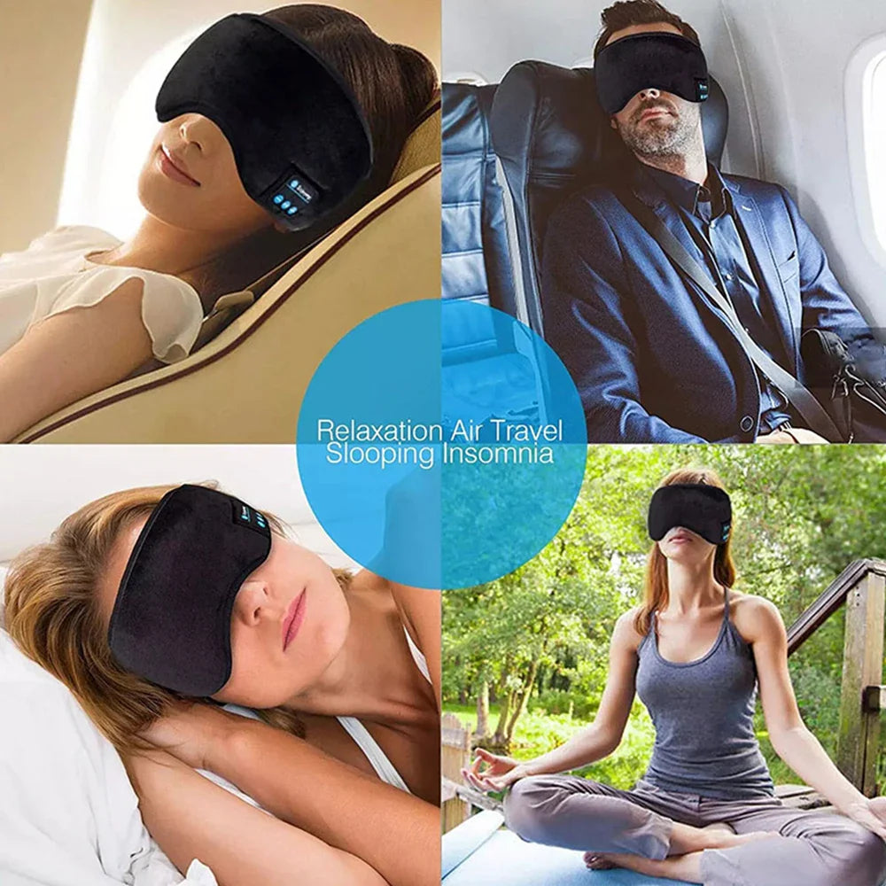 Fone Bluetooth Earphones sports headband with built-in wireless earphones for sleep, travel, workouts, and meditation, featuring noise isolation and soft fabric.