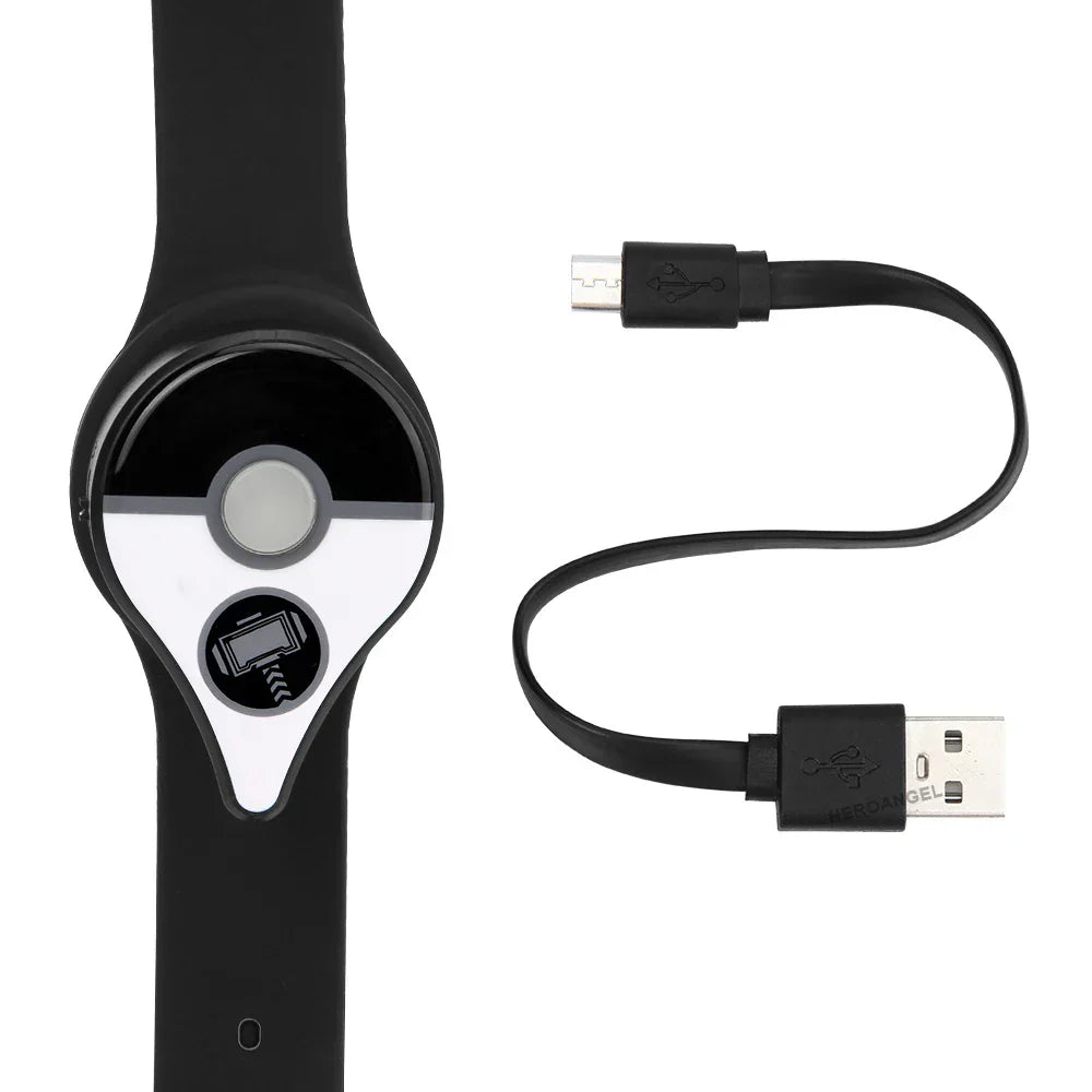 Auto Catch Powermon Go Plus smart Bluetooth wristband with USB charging cable for hands-free Pokémon GO play