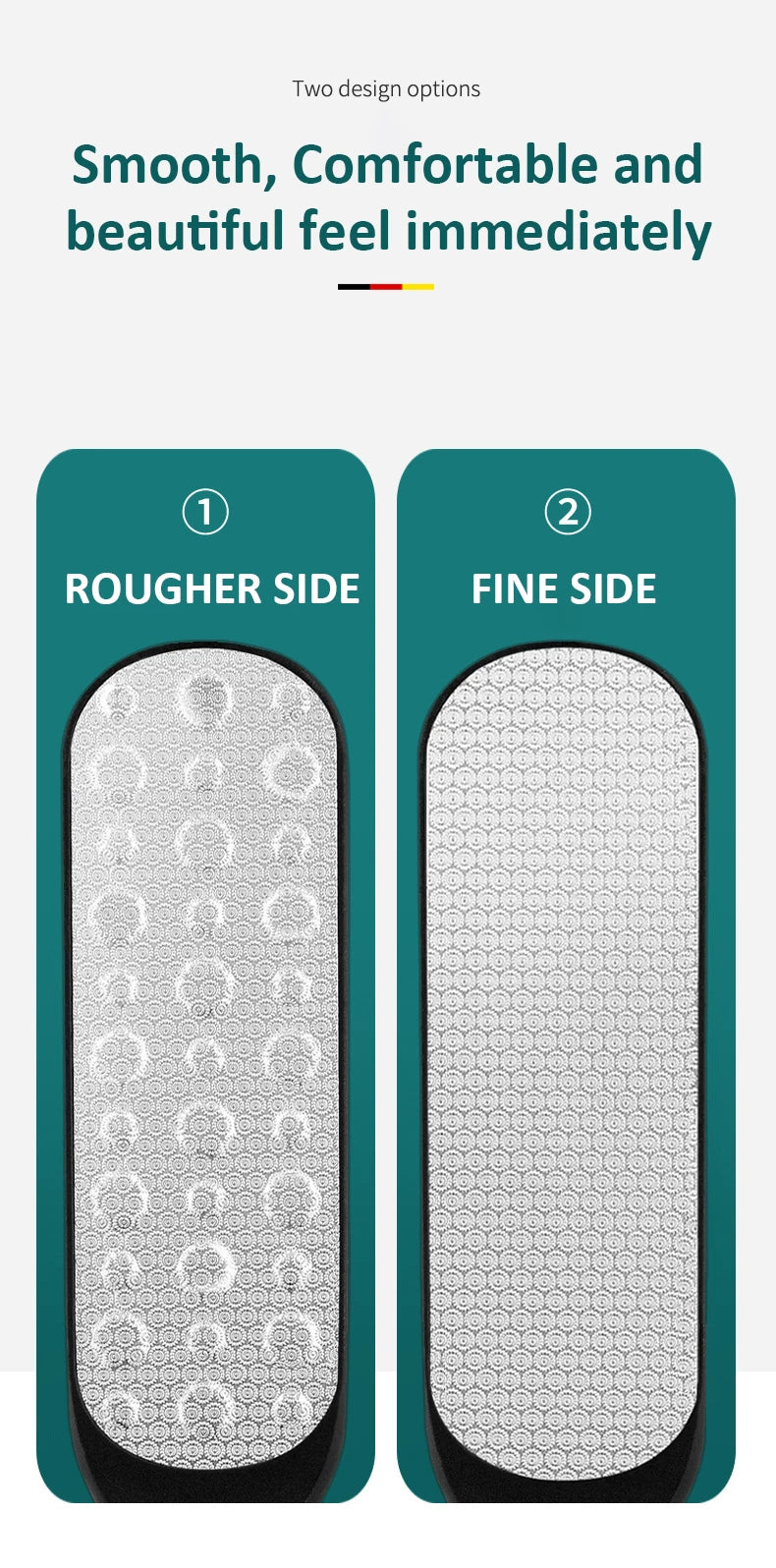 High-Quality 304 Stainless Steel Foot File – Double-Sided Callus Remover