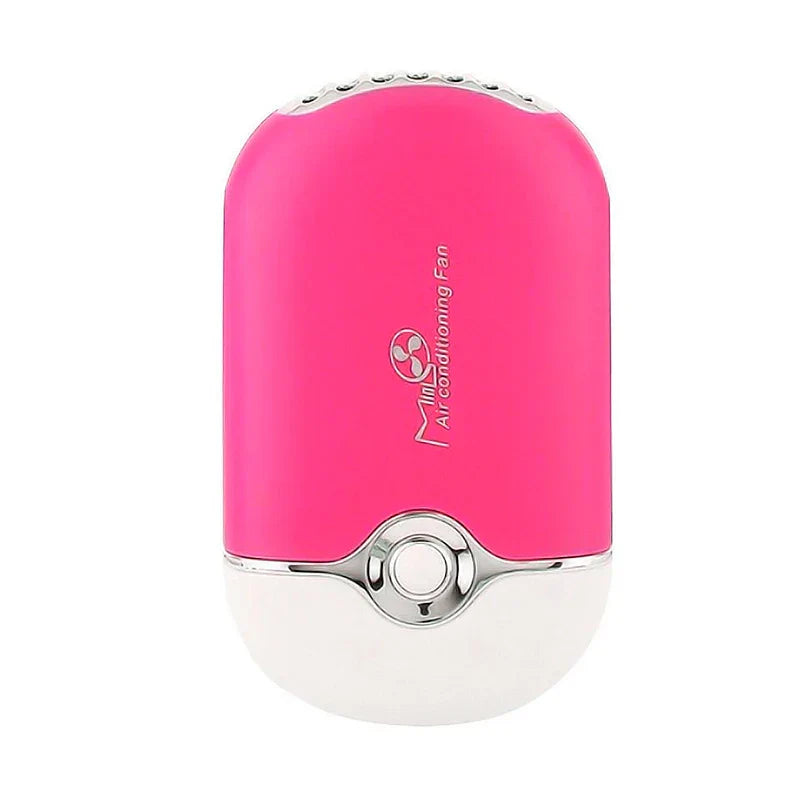 Compact pink USB mini eyelash fan for quick-dry lash extensions with USB rechargeable battery and gentle airflow