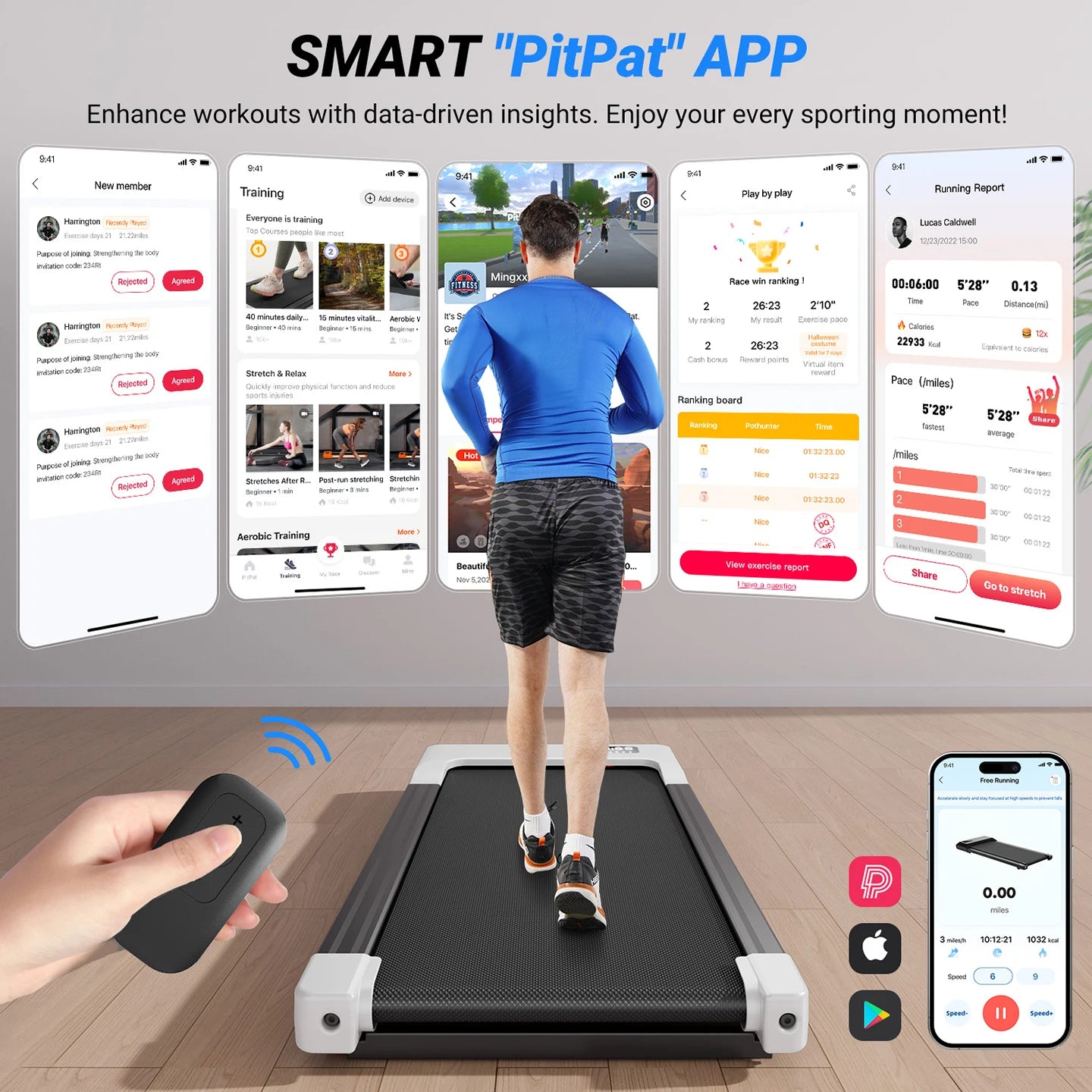 2 in 1 Walking Pad Under Desk Treadmill – Portable Home & Office Fitness