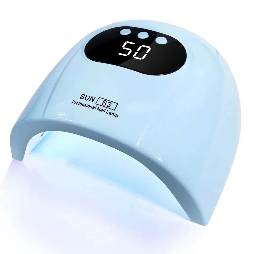 88W LED UV nail lamp with digital timer display and motion sensor for quick gel polish drying