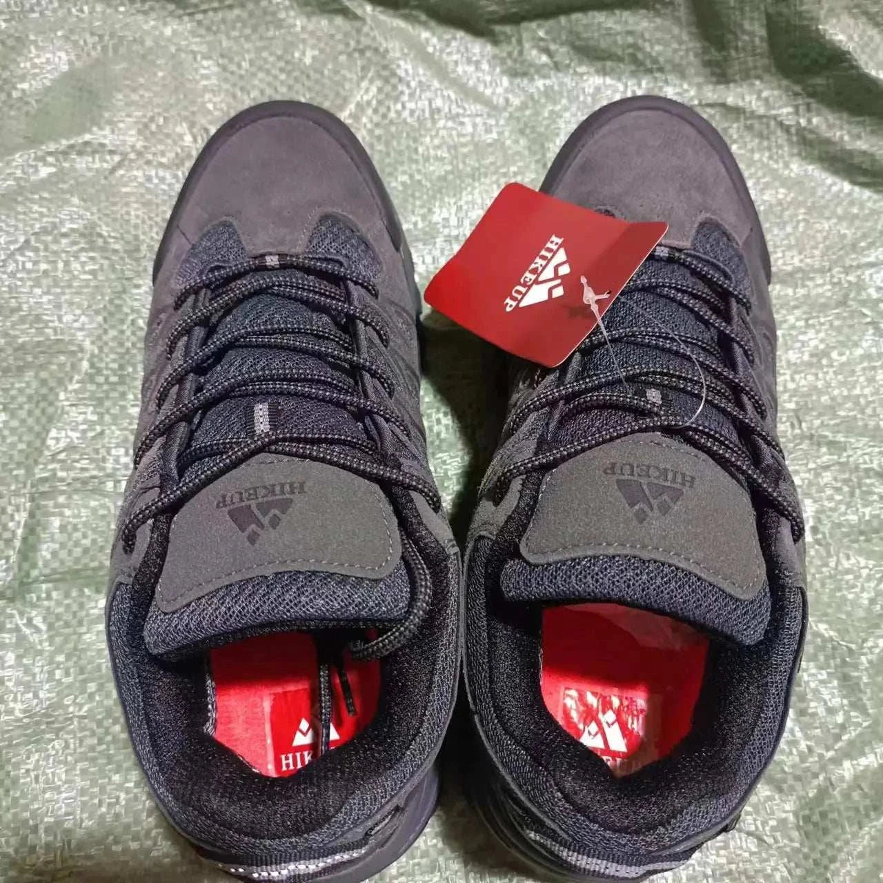 Men's Hiking Shoes by HIKEUP in gray with durable construction and breathable design for outdoor adventures