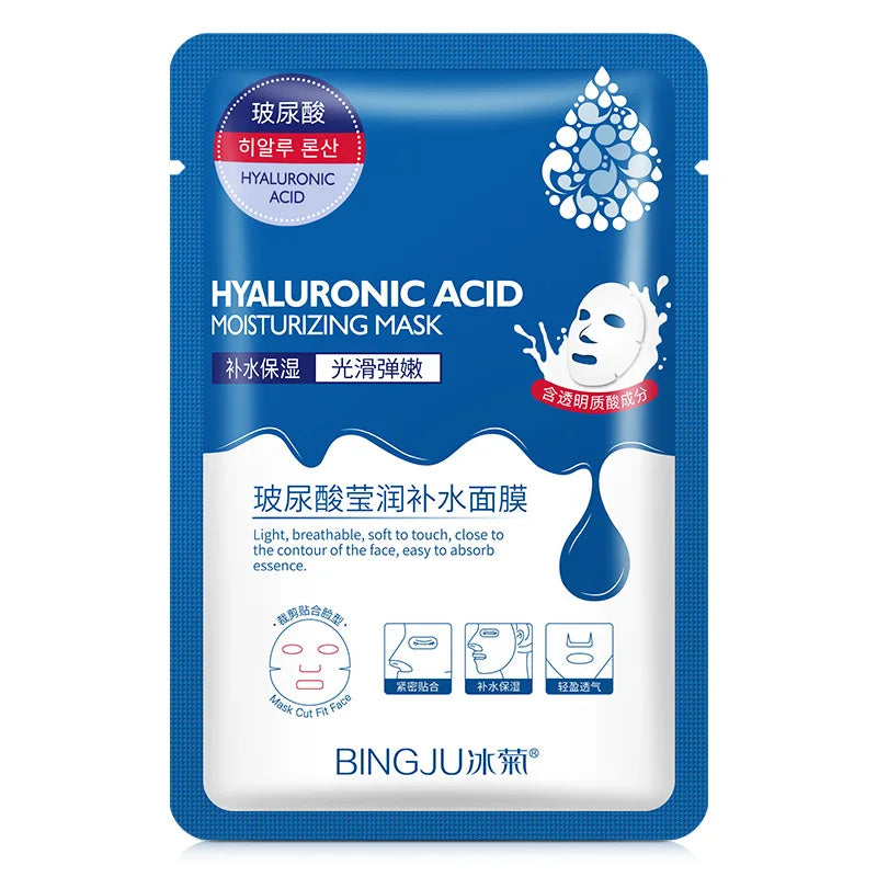 20pcs Hyaluronic Acid Collagen Face Mask pack for deep hydration and skin firming