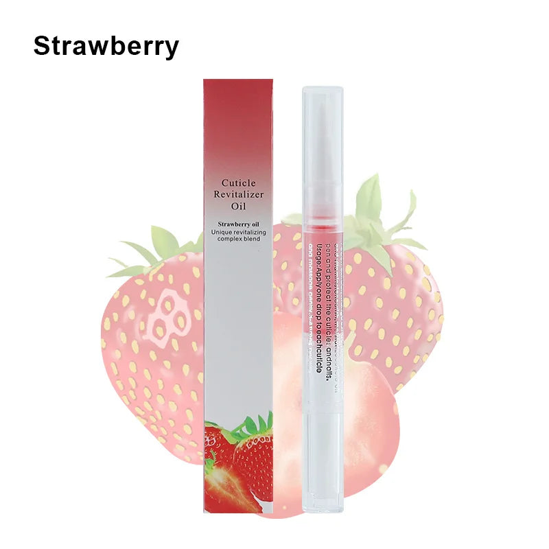 strawberry scented cuticle revitalizer oil pen from 40PCS Cuticle Oil Pen Set for nail hydration and repair