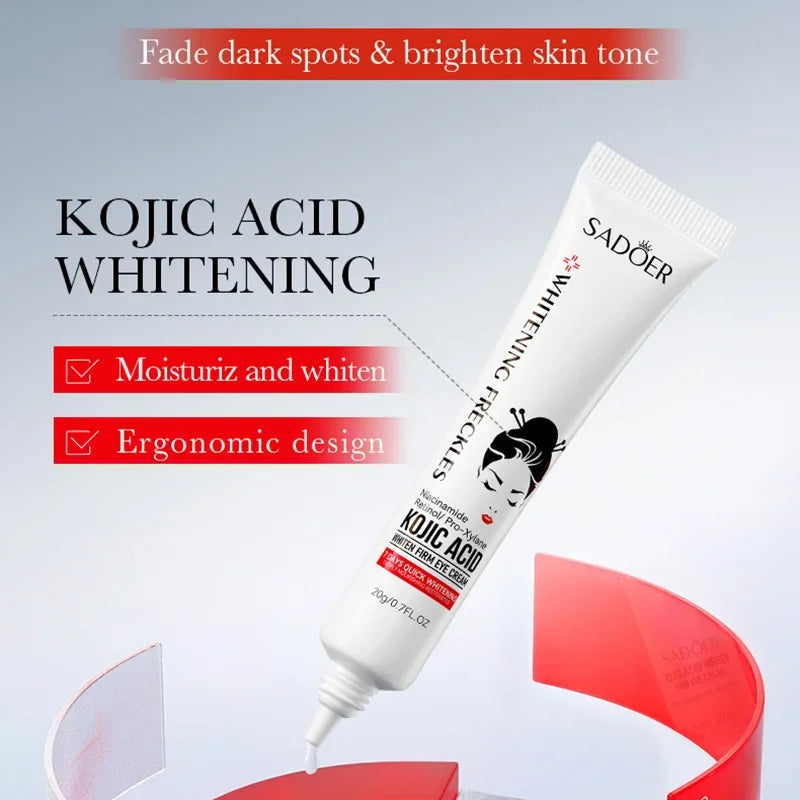 SADOER Kojic Acid Retinol Eye Cream tube for brightening and moisturizing under-eye skin