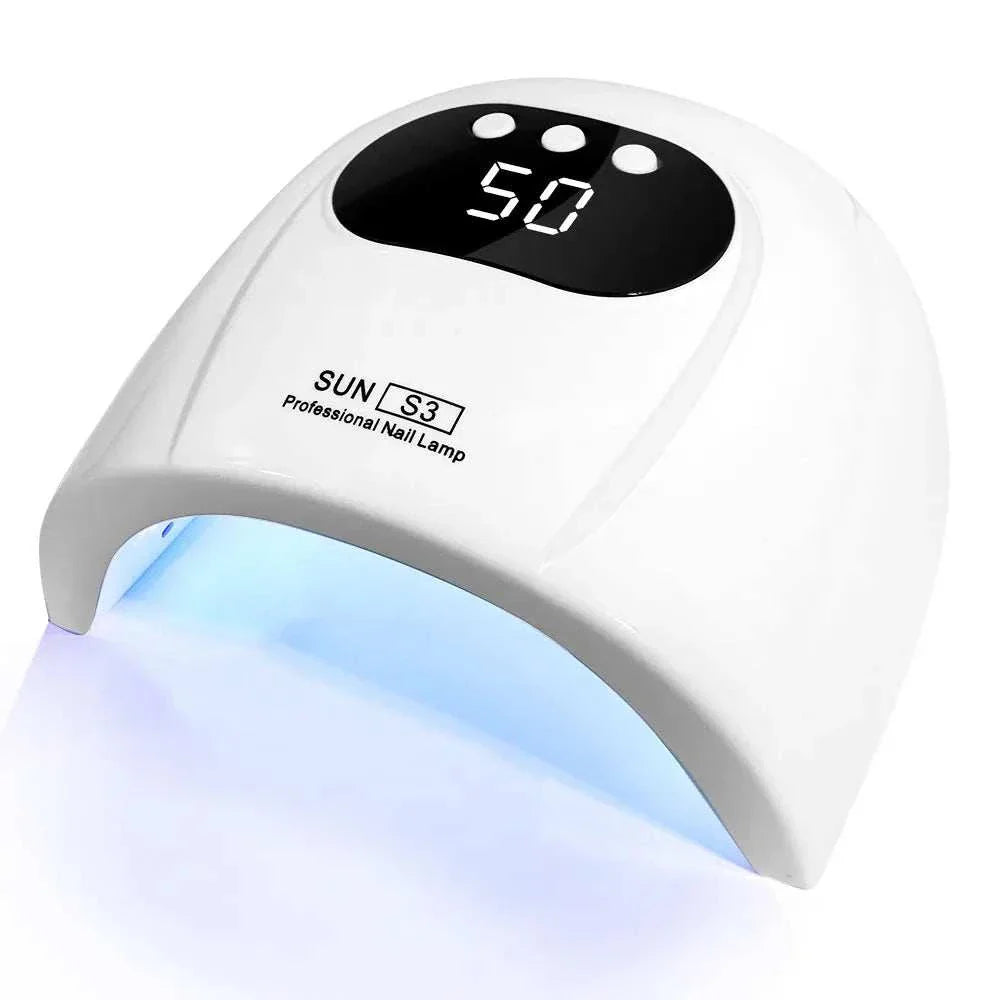 88W LED UV Nail Lamp with digital timer display and motion sensor for fast gel polish drying