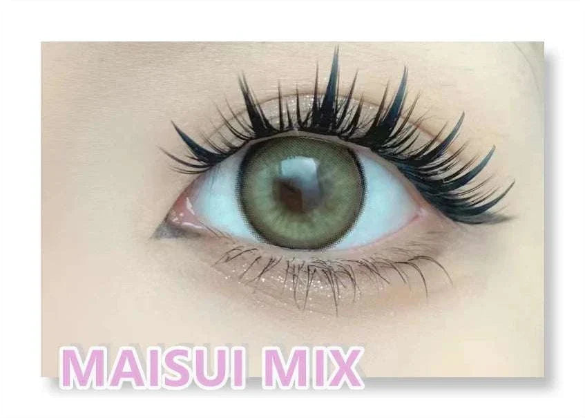 Close-up of an eye wearing soft, voluminous eyelash extensions from the Flowerknow Eyelash Extension Book for professional and personal use.